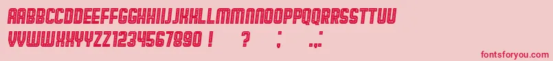 Broadway Italic Font – Red Fonts on Pink Background