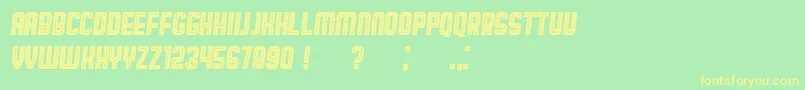 Broadway Italic Font – Yellow Fonts on Green Background