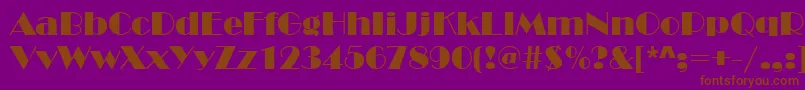 Broadway Font – Brown Fonts on Purple Background
