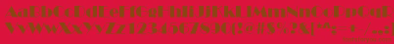 Broadway Font – Brown Fonts on Red Background