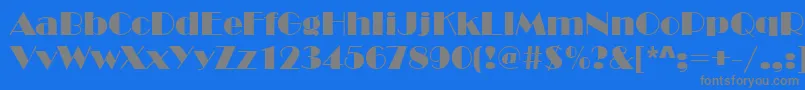Broadway Font – Gray Fonts on Blue Background