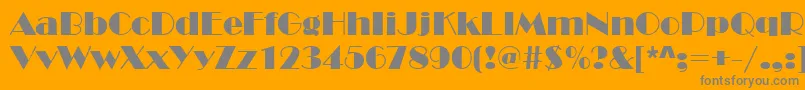 Broadway Font – Gray Fonts on Orange Background