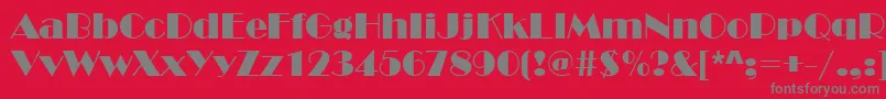 Broadway Font – Gray Fonts on Red Background