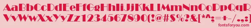 Broadway Font – Red Fonts on Pink Background