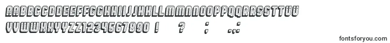 フォントBroadway3D Italic – 浮き彫りのフォント