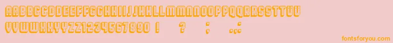 Broadway3D Font – Orange Fonts on Pink Background