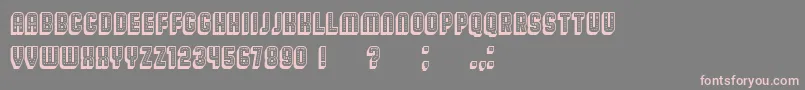 フォントBroadway3D – 灰色の背景にピンクのフォント