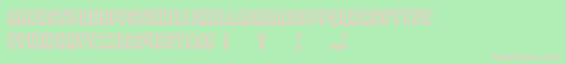 Broadway3D-fontti – vaaleanpunaiset fontit vihreällä taustalla