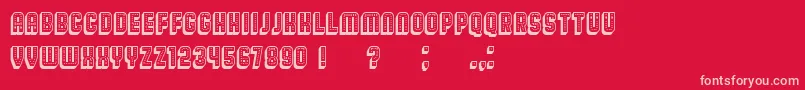 フォントBroadway3D – 赤い背景にピンクのフォント
