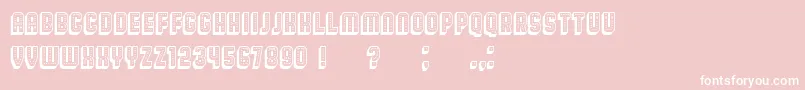 フォントBroadway3D – ピンクの背景に白い文字