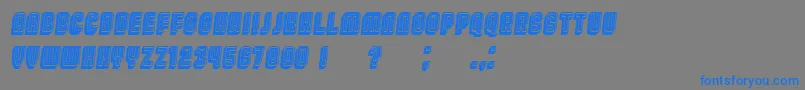 Broadway3DFilled Italic Font – Blue Fonts on Gray Background