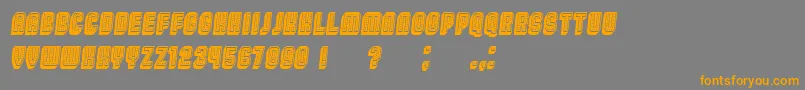 Broadway3DFilled Italic Font – Orange Fonts on Gray Background
