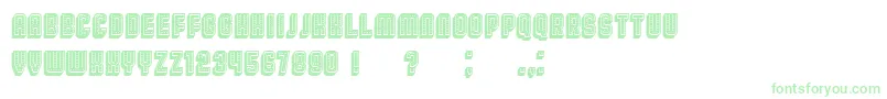 Broadway3DFilled Font – Green Fonts on White Background