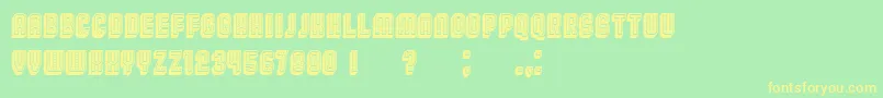 Broadway3DFilled Font – Yellow Fonts on Green Background