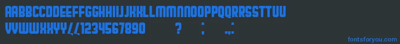 BroadwayFlat Font – Blue Fonts on Black Background