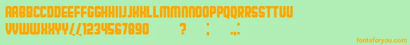 BroadwayFlat Font – Orange Fonts on Green Background