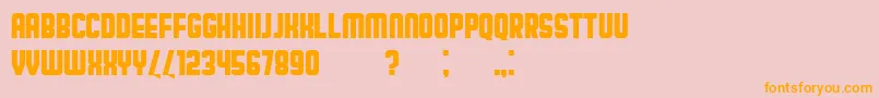 BroadwayFlat Font – Orange Fonts on Pink Background