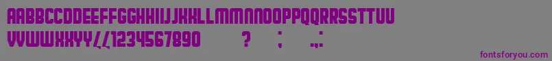 BroadwayFlat Font – Purple Fonts on Gray Background