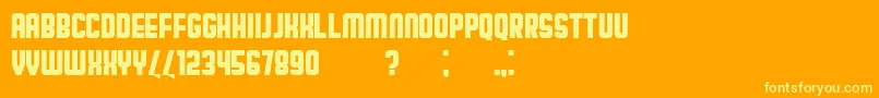 BroadwayFlat Font – Yellow Fonts on Orange Background