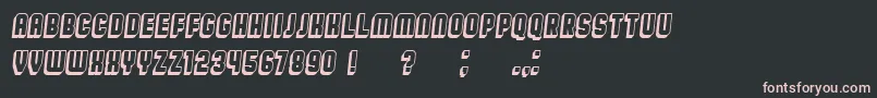 BroadwayFlat3D Italic Font – Pink Fonts on Black Background