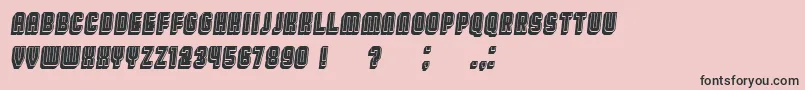 BroadwayFlat3DFilled Italic Font – Black Fonts on Pink Background