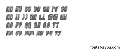 フォントBroadwayFlat3DFilled Italic