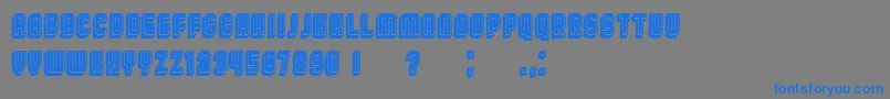 BroadwayFlat3DFilled Font – Blue Fonts on Gray Background