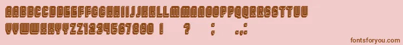 BroadwayFlat3DFilled Font – Brown Fonts on Pink Background