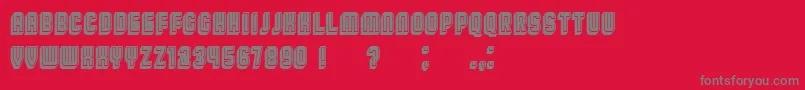 BroadwayFlat3DFilled Font – Gray Fonts on Red Background