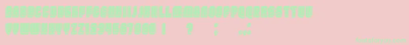 BroadwayFlat3DFilled Font – Green Fonts on Pink Background