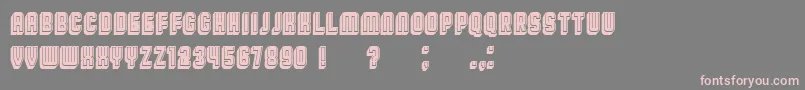 BroadwayFlat3DFilled Font – Pink Fonts on Gray Background