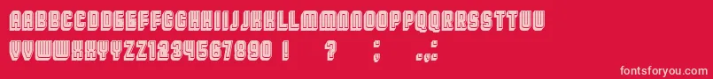 BroadwayFlat3DFilled Font – Pink Fonts on Red Background