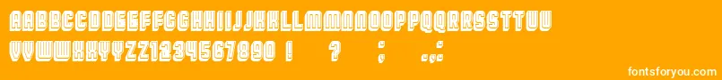 BroadwayFlat3DFilled Font – White Fonts on Orange Background