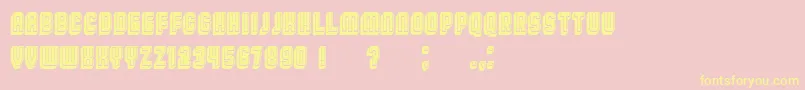 BroadwayFlat3DFilled Font – Yellow Fonts on Pink Background