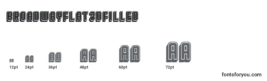 BroadwayFlat3DFilled Font Sizes