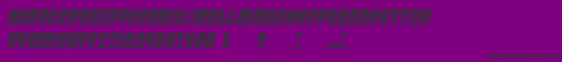 BroadwayGradient3D Italic-fontti – mustat fontit violetilla taustalla