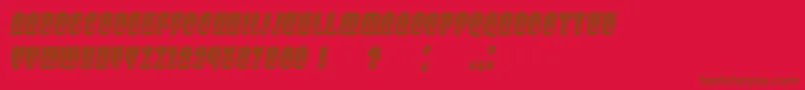 BroadwayGradient3D Italic Font – Brown Fonts on Red Background
