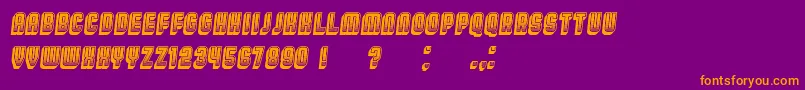 fuente BroadwayGradient3D Italic – Fuentes Naranjas Sobre Fondo Morado