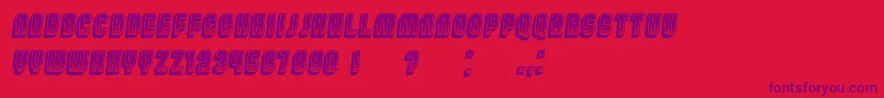 BroadwayGradient3D Italic Font – Purple Fonts on Red Background