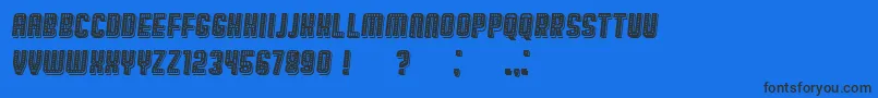 BroadwayShadow Italic Font – Black Fonts on Blue Background