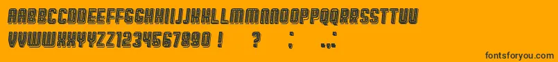 BroadwayShadow Italic Font – Black Fonts on Orange Background