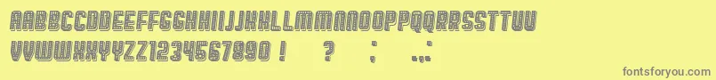 BroadwayShadow Italic Font – Gray Fonts on Yellow Background