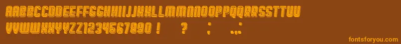 BroadwayShadow Italic Font – Orange Fonts on Brown Background