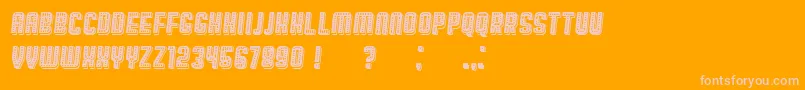 BroadwayShadow Italic Font – Pink Fonts on Orange Background