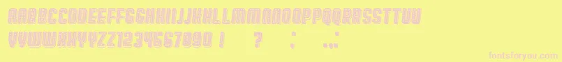 BroadwayShadow Italic Font – Pink Fonts on Yellow Background