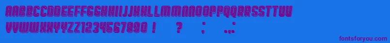 BroadwayShadow Italic Font – Purple Fonts on Blue Background