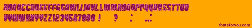 BroadwayShadow Italic Font – Purple Fonts on Orange Background