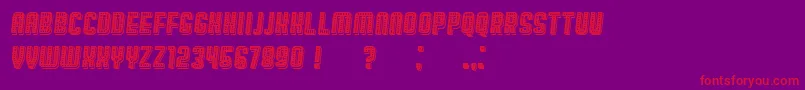 BroadwayShadow Italic Font – Red Fonts on Purple Background