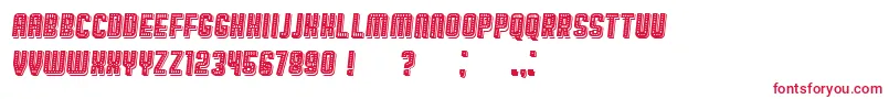 BroadwayShadow Italic Font – Red Fonts on White Background