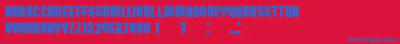 BroadwayShadow Font – Blue Fonts on Red Background